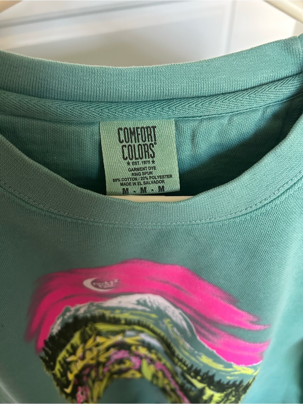 Rachel Pohl Cascades Seafoam Sweatshirt M - Picture 5 of 7